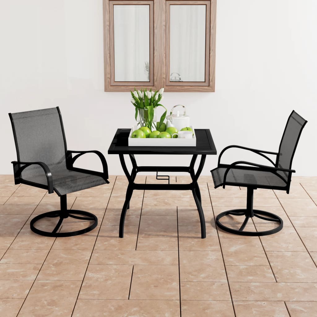 Dining Set | Anthracite, Grey | Powder-coated steel, Textilene | Medium
