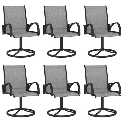 7 Piece Garden Dining Set Textilene and Steel
