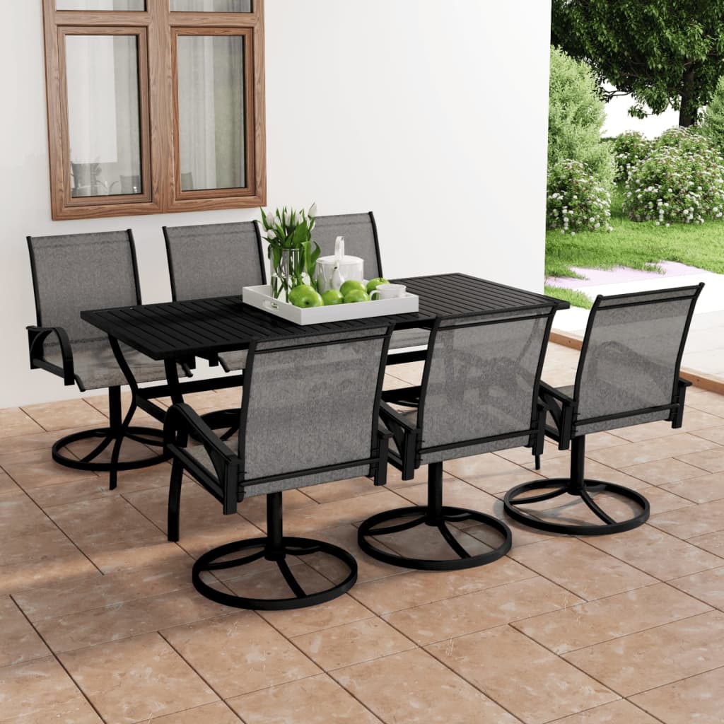 Dining Set | Anthracite, Grey | Powder-coated steel, Textilene