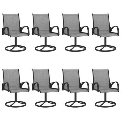 Dining Set | Anthracite, Grey | Textilene, Powder-Coated Steel | Large