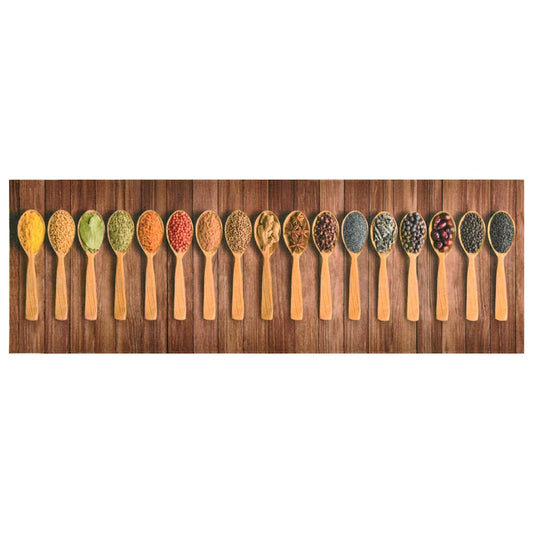 315958 vidaXL Kitchen Carpet Washable Spoons 60x300 cm