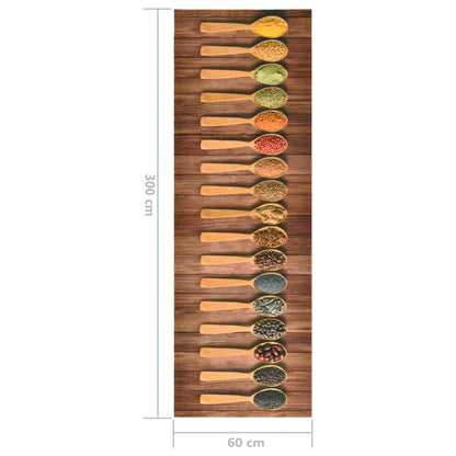 Kitchen Carpet Washable Spoons 60x300 cm
