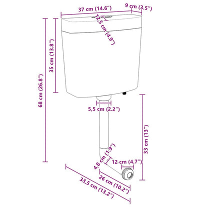 Toilet Cistern with Bottom Water Inlet 3/6 L Olive