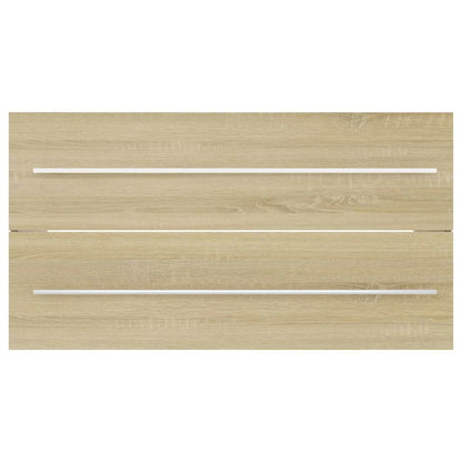 804848 vidaXL 2 Piece Bathroom Furniture Set Sonoma Oak Engineered Wood