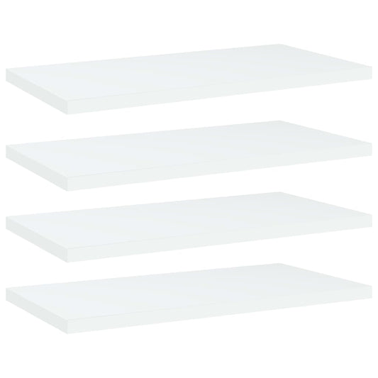 805138 vidaXL Bookshelf Boards 4 pcs White 40x20x1,5 cm Engineered Wood