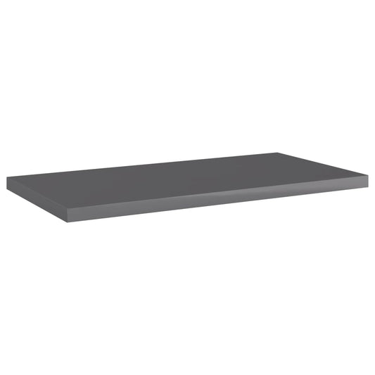 805153 vidaXL Bookshelf Boards 8 pcs High Gloss Grey 40x20x1,5 cm Engineered Wood