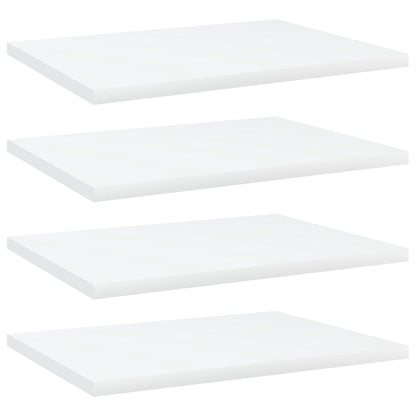 Bookshelf Boards 4 pcs White 40x30x1.5 cm Engineered Wood