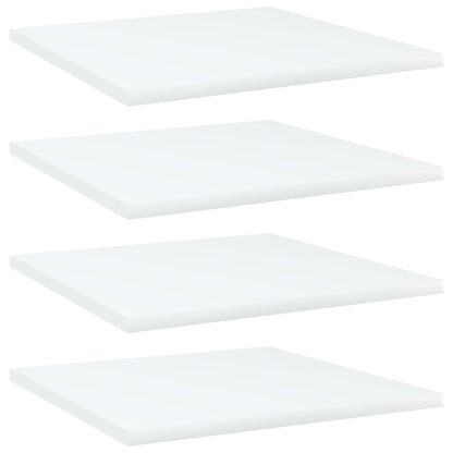 Bookshelf Boards 4 pcs White 40x40x1.5 cm Engineered Wood
