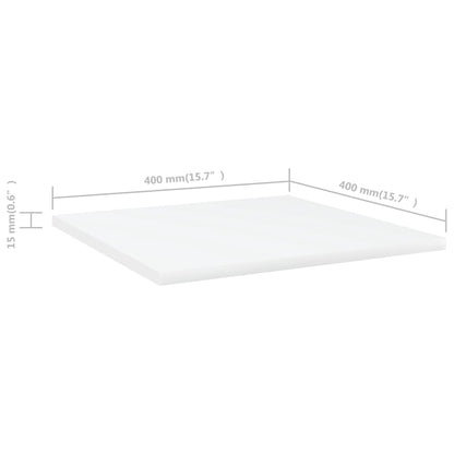 Bookshelf Boards 4 pcs White 40x40x1.5 cm Engineered Wood