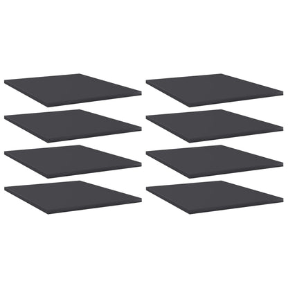 Bookshelf Boards 8 pcs Grey 40x50x1.5 cm Engineered Wood
