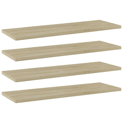 Bookshelf Boards 4 pcs Sonoma Oak 60x20x1.5 cm Engineered Wood