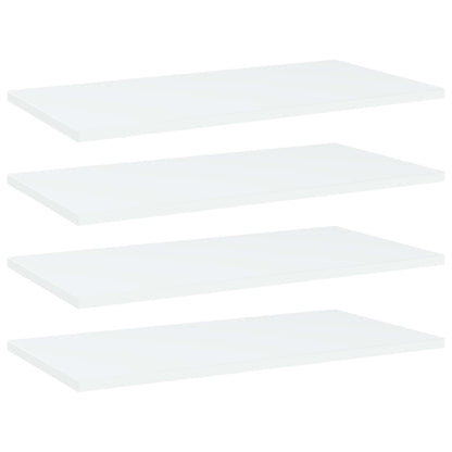 Bookshelf Boards 4 pcs White 60x30x1.5 cm Engineered Wood