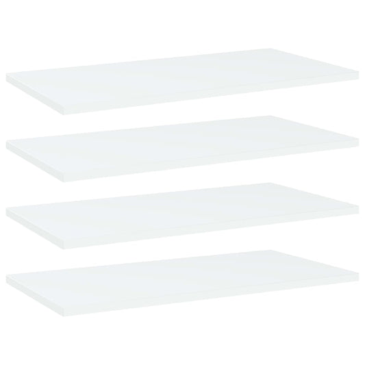 805234 vidaXL Bookshelf Boards 4 pcs White 60x30x1,5 cm Engineered Wood