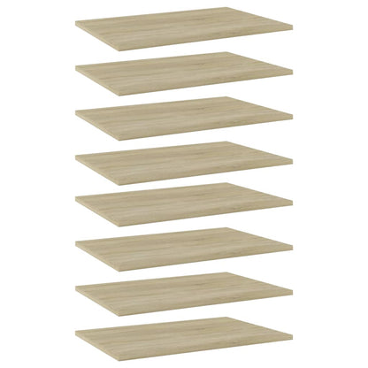 805257 vidaXL Bookshelf Boards 8 pcs Sonoma Oak 60x40x1,5 cm Engineered Wood