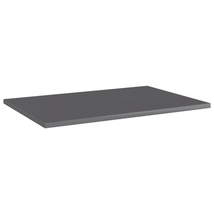 805264 vidaXL Bookshelf Boards 4 pcs High Gloss Grey 60x40x1,5 cm Engineered Wood
