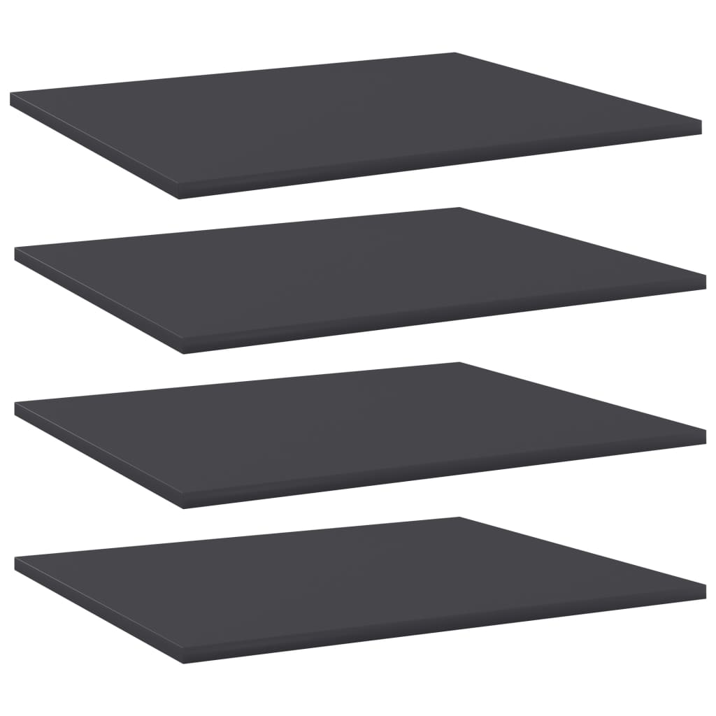 Bookshelf Boards 4 pcs Grey 60x50x1.5 cm Engineered Wood