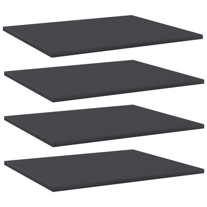 Bookshelf Boards 4 pcs Grey 60x50x1.5 cm Engineered Wood
