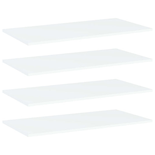 805330 vidaXL Bookshelf Boards 4 pcs White 80x40x1,5 cm Engineered Wood