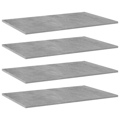 Bookshelf Boards 4 pcs Concrete Grey 80x50x1.5 cm Engineered Wood
