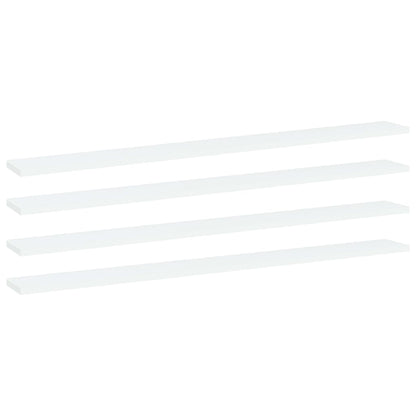 Bookshelf Boards 4 pcs White 100x10x1.5 cm Engineered Wood