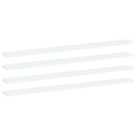 805362 vidaXL Bookshelf Boards 4 pcs White 100x10x1,5 cm Engineered Wood