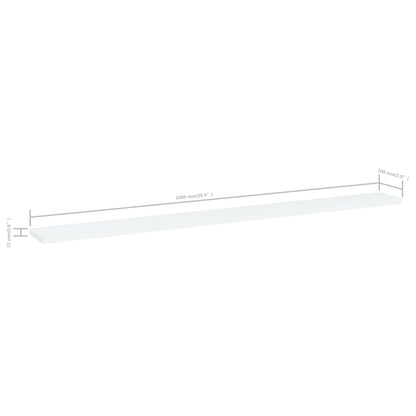 Bookshelf Boards 4 pcs White 100x10x1.5 cm Engineered Wood