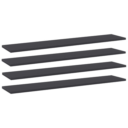 805382 vidaXL Bookshelf Boards 4 pcs Grey 100x20x1,5 cm Engineered Wood