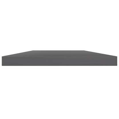 Bookshelf Boards 4 pcs High Gloss Grey 100x20x1.5 cm Engineered Wood