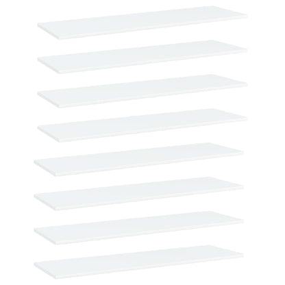 Bookshelf Boards 8 pcs White 100x30x1.5 cm Engineered Wood