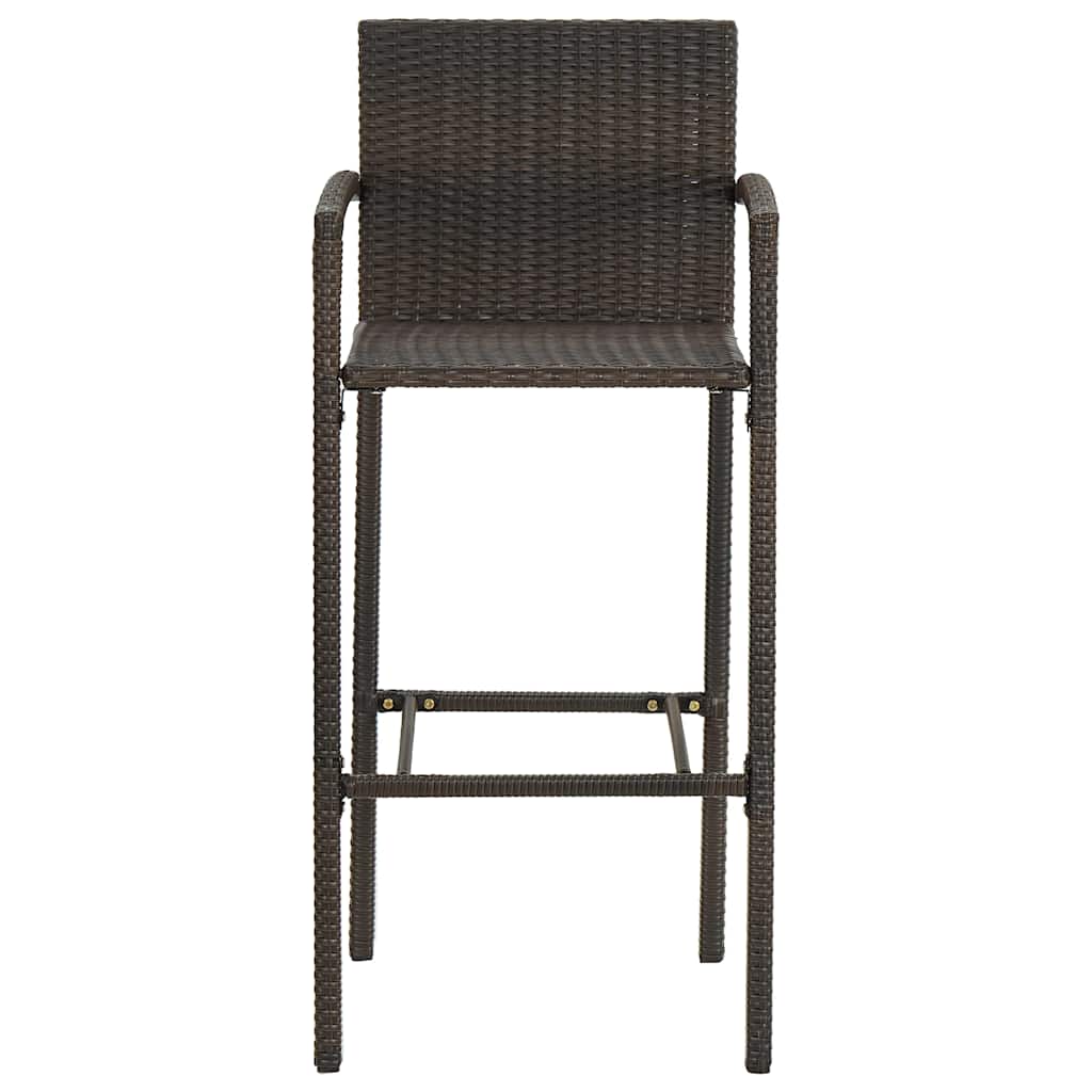Garden Bar Set | Brown | PE rattan | Medium | Seats Many | Garden Bar Set