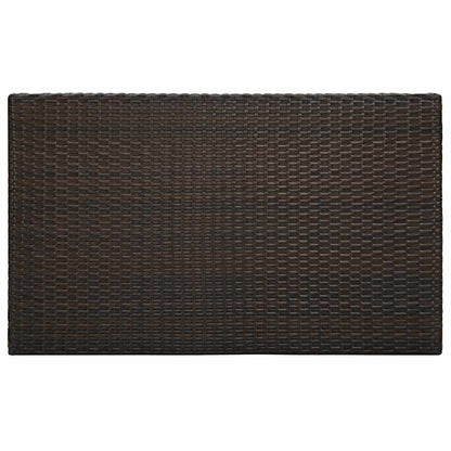 5 Piece Outdoor Bar Set with Armrest Poly Rattan Brown
