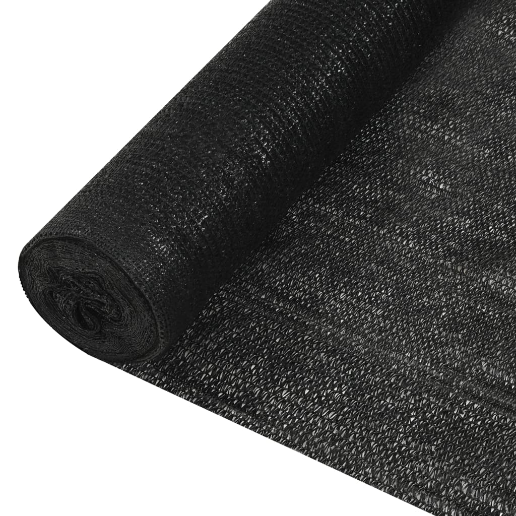 Privacy Net Black 1.2x50 m HDPE 195 g/m²