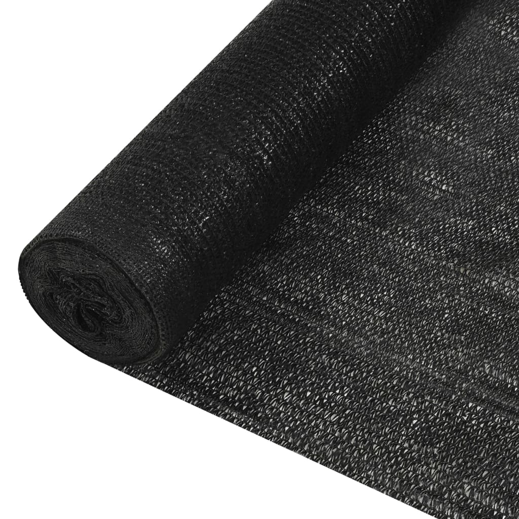 Privacy Net Black 1.5x25 m HDPE 195 g/m²