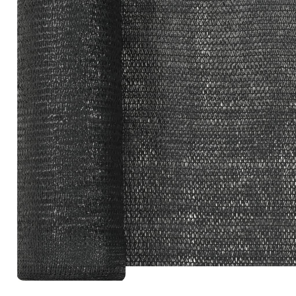 Privacy Net Black 1.5x25 m HDPE 195 g/m²