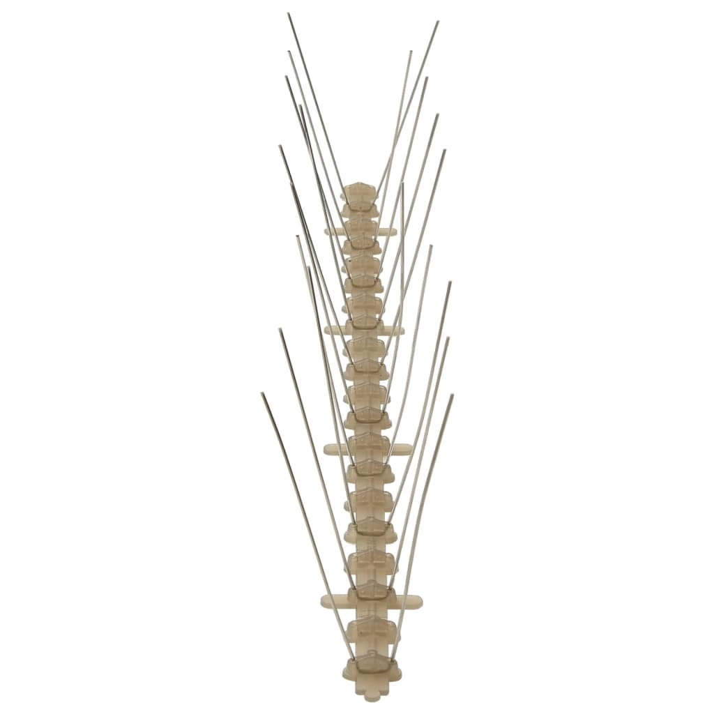 Close-up of 2-row Plastic Bird & Pigeon Spikes, made from durable waterproof materials for effective pest control.