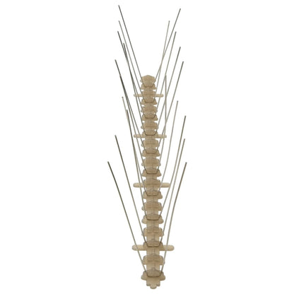 Close-up of 2-row Plastic Bird & Pigeon Spikes, made from durable waterproof materials for effective pest control.