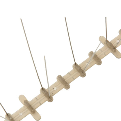 Length of 10 m demonstrated in the 2-row Plastic Bird & Pigeon Spikes Set of 20, great for various outdoor applications.