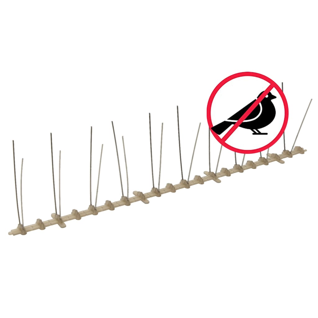 Complete set of 20 2-row Plastic Bird & Pigeon Spikes, designed to keep your garden free from intruding birds and other animals.