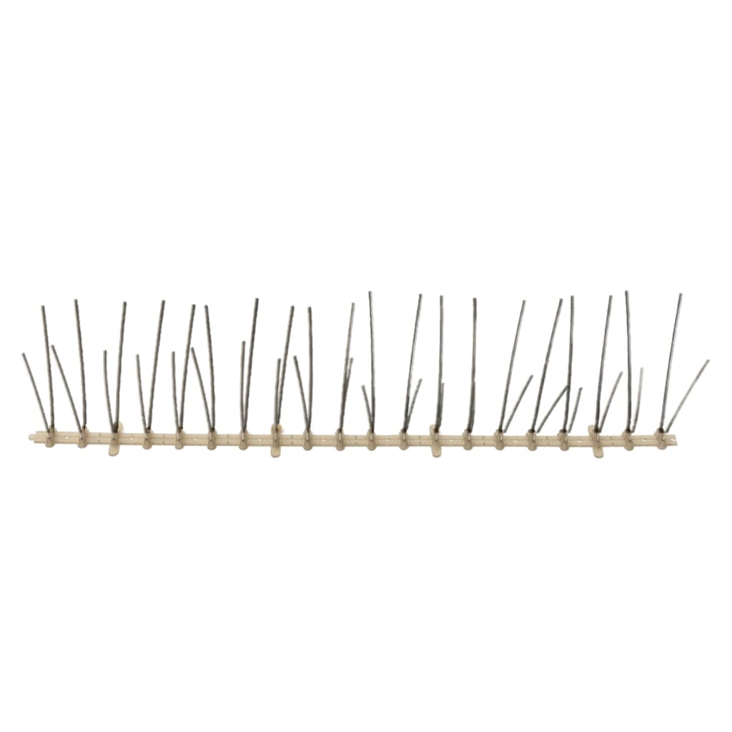 4-row Plastic Bird & Pigeon Spikes, weather-resistant and waterproof set to keep unwanted intruders away.