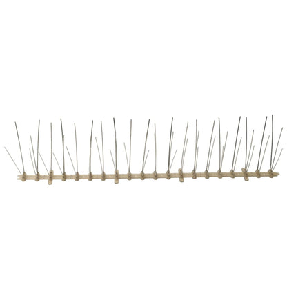 Installation demonstration of 5-row Plastic Bird & Pigeon Spikes set of 6, highlighting their easy application for humane wildlife management.