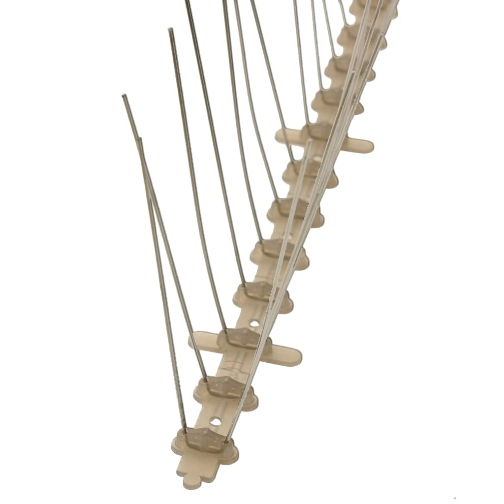5-row Plastic Bird & Pigeon Spikes Set of 6 3 m installation showing protective spikes against birds.