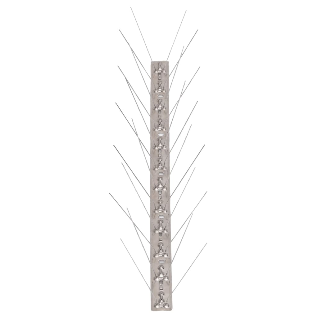 4-row Stainless Steel Bird & Pigeon Spikes Set of 20 10 m displayed in its packaging, ready for effective bird control.