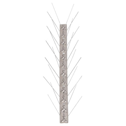 4-row Stainless Steel Bird & Pigeon Spikes Set of 20 10 m displayed in its packaging, ready for effective bird control.