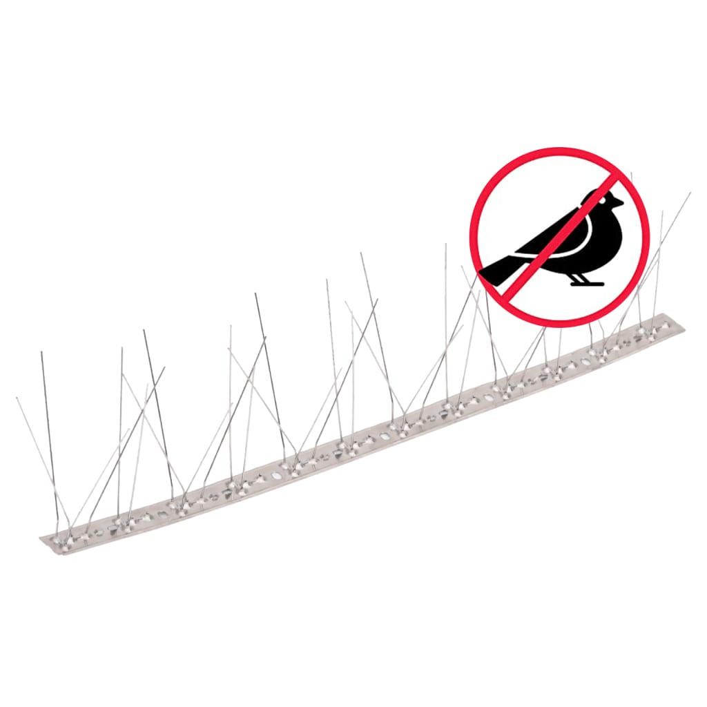 5-row Stainless Steel Bird & Pigeon Spikes Set of 10 5 m