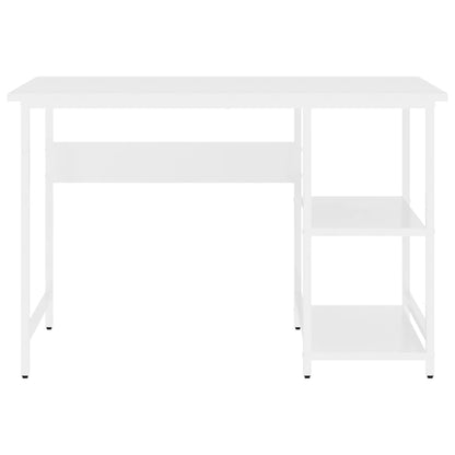 Computer Desk White 105x50x72 cm MDF and Metal