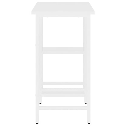 Computer Desk White 80x40x72 cm MDF and Metal