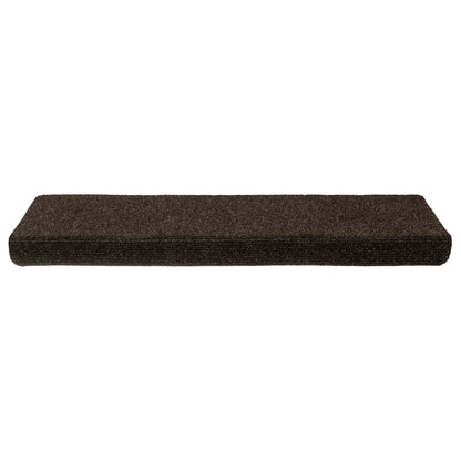 Stair Mats Self-adhesive 15 pcs 65x21x4 cm Dark Brown Rectangular Edge