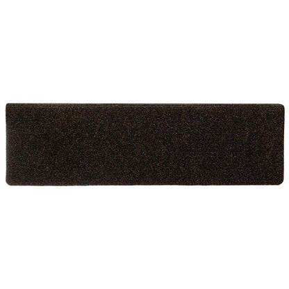 Stair Mats Self-adhesive 15 pcs 65x21x4 cm Dark Brown Rectangular Edge