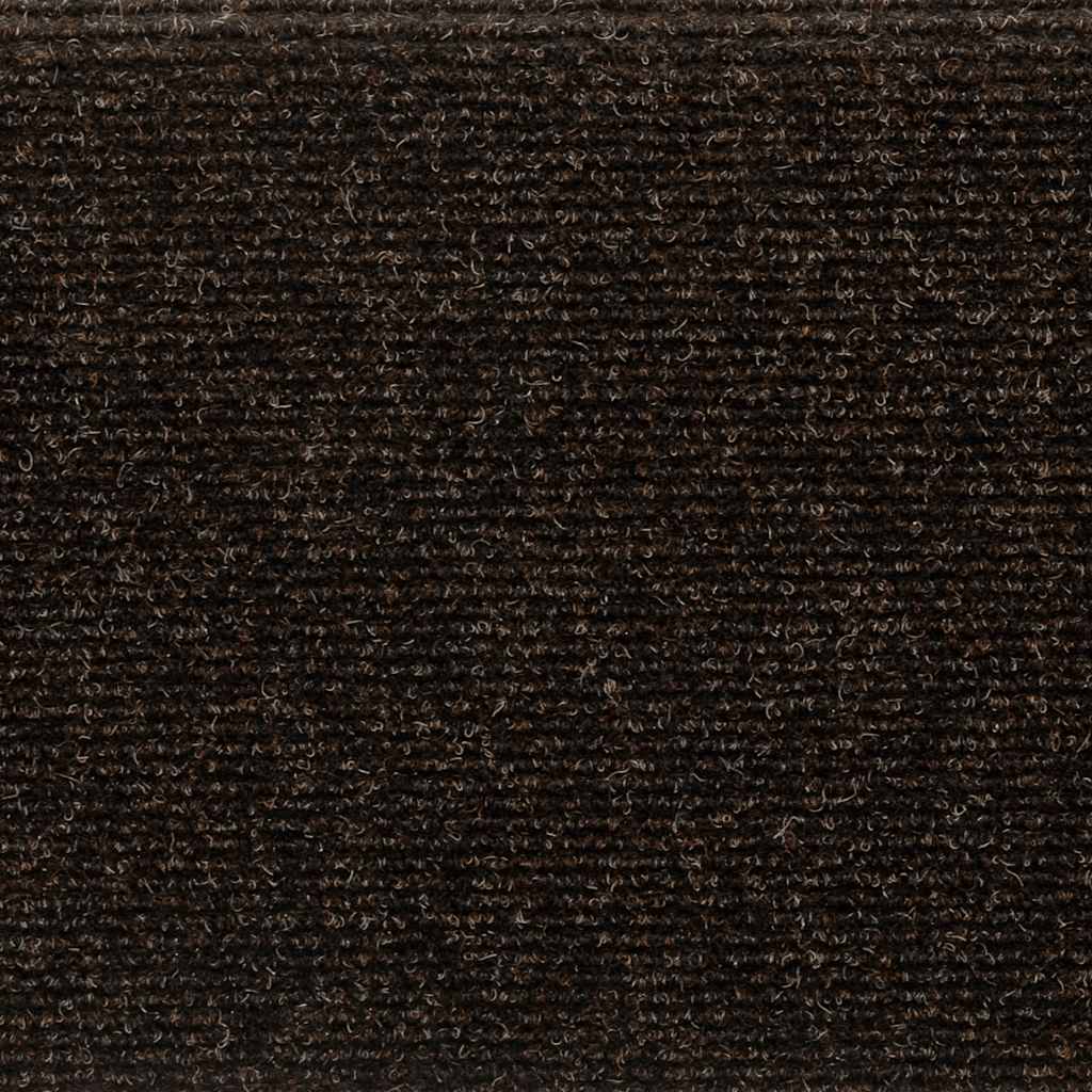 Stair Mats Self-adhesive 15 pcs 65x21x4 cm Dark Brown Rectangular Edge