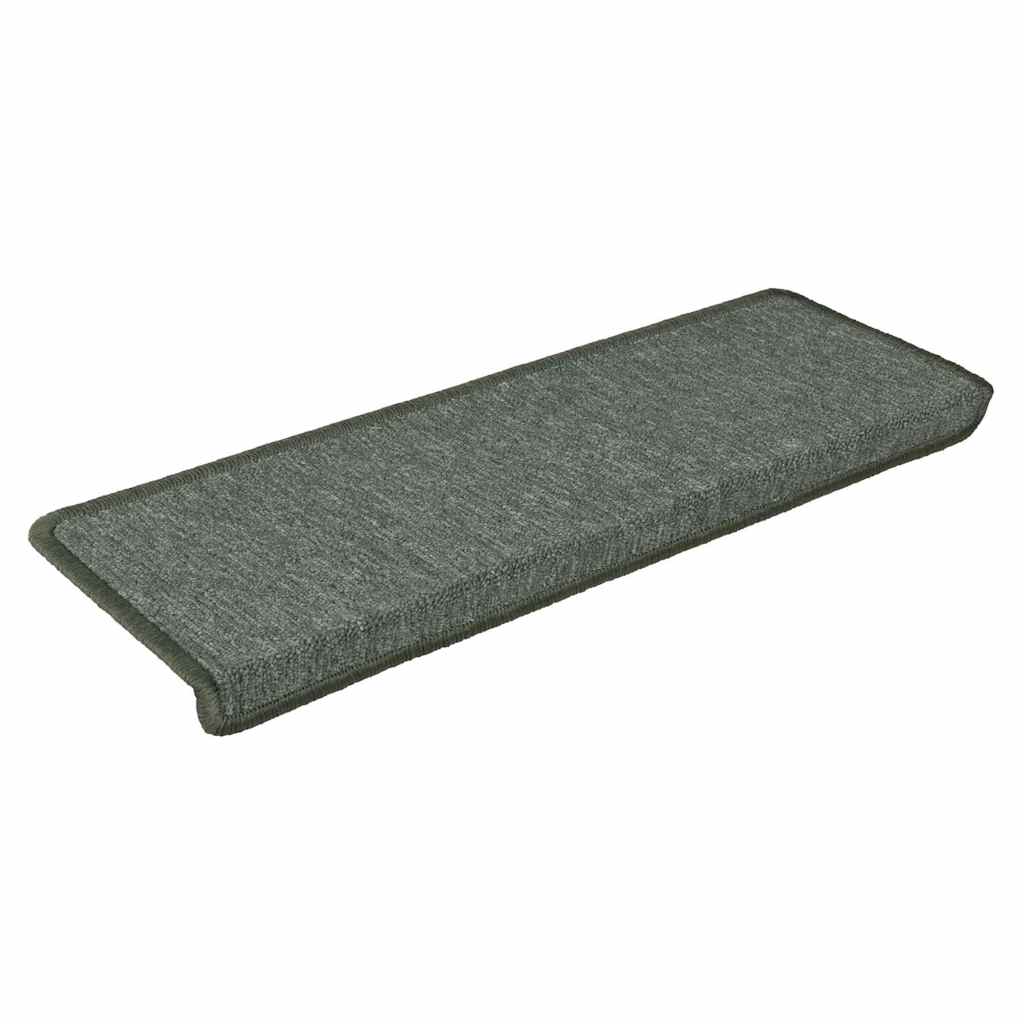 Stair Mats 15 pcs 65x21x4 cm Dark Green Rectangular Edge